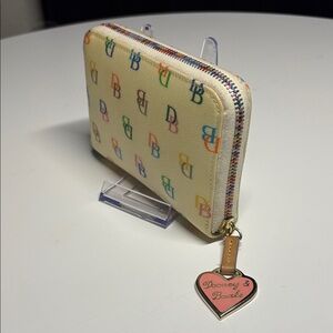 Dooney & Bourke Multicolor Logo Zip Wallet
